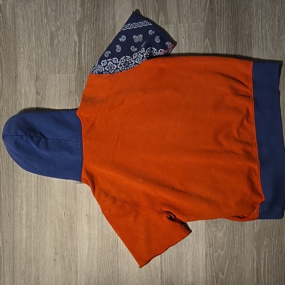 Polo Ralph Lauren Bandana Patchwork Short-Sleeve Fleece Pullover Hoodie (L) - Picture 7 of 7